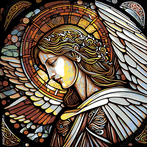 Obraz na płótnie Angel made of stained glass