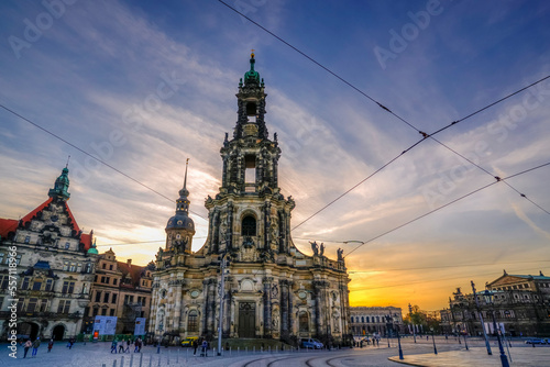 Dresden Cathedral, or the Cathedral of the Holy Trinity, Dresden, previously the Catholic Church of the Royal Court of Saxony, called in German Katholische Hofki © nejdetduzen