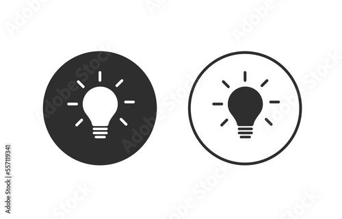 Tip idea hint icon vector pictogram, light bulb simple shape silhouette graphic illustration label, lightbulb help instruction label black white isolated line outline thin stroke linear design art