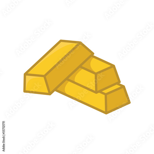 gold bar icon vector design template in white background
