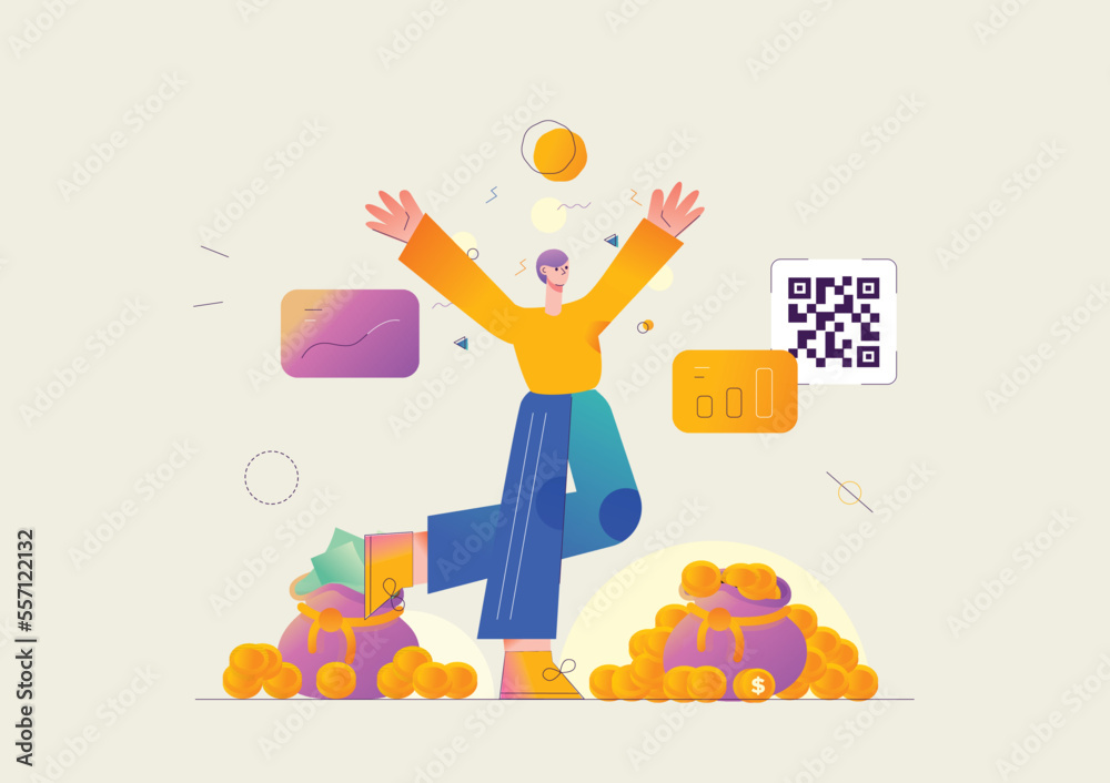 Get investment success illustration Get investment success illustration