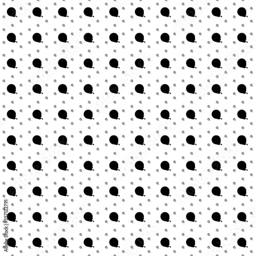 Square seamless background pattern from geometric shapes are different sizes and opacity. The pattern is evenly filled with big black tape measure symbols. Vector illustration on white background