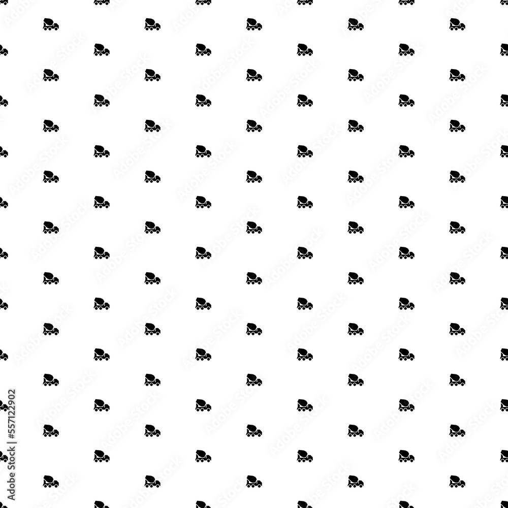 Square seamless background pattern from black concrete mixer truck symbols. The pattern is evenly filled. Vector illustration on white background Square seamless background pattern from black concrete mixer truck symbols. The pattern is evenly filled. Vector illustration on white background