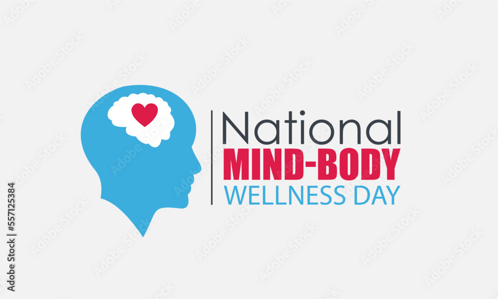 Vector Illustration of International Mind-Body Wellness Day. Simple and Elegant Design