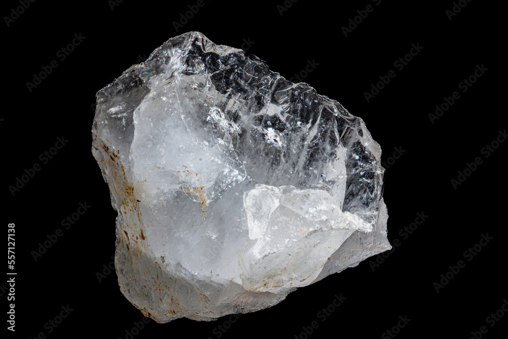 quartz crystal on black