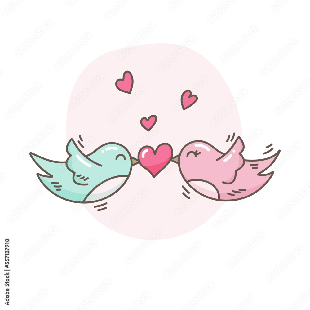 vector illustration two birds holding a heart
vector illustration two birds holding a heart