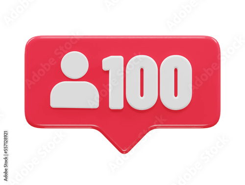 Like react icon 3d rendering vector illustration