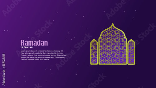 Ramadan theme background. Maybe suitable for greeting cards, posters, landing pages or other needs with an Islamic theme.