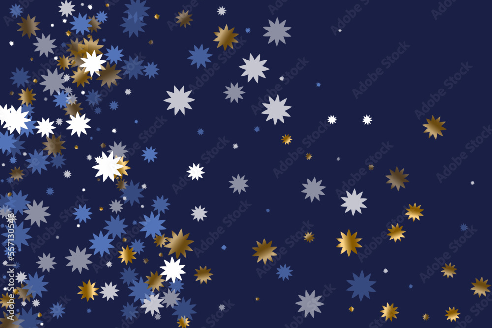 Modern Christmas star vector background illustration. Gold blue white shiny decoration. Modern Christmas star vector background illustration. Gold blue white shiny decoration.