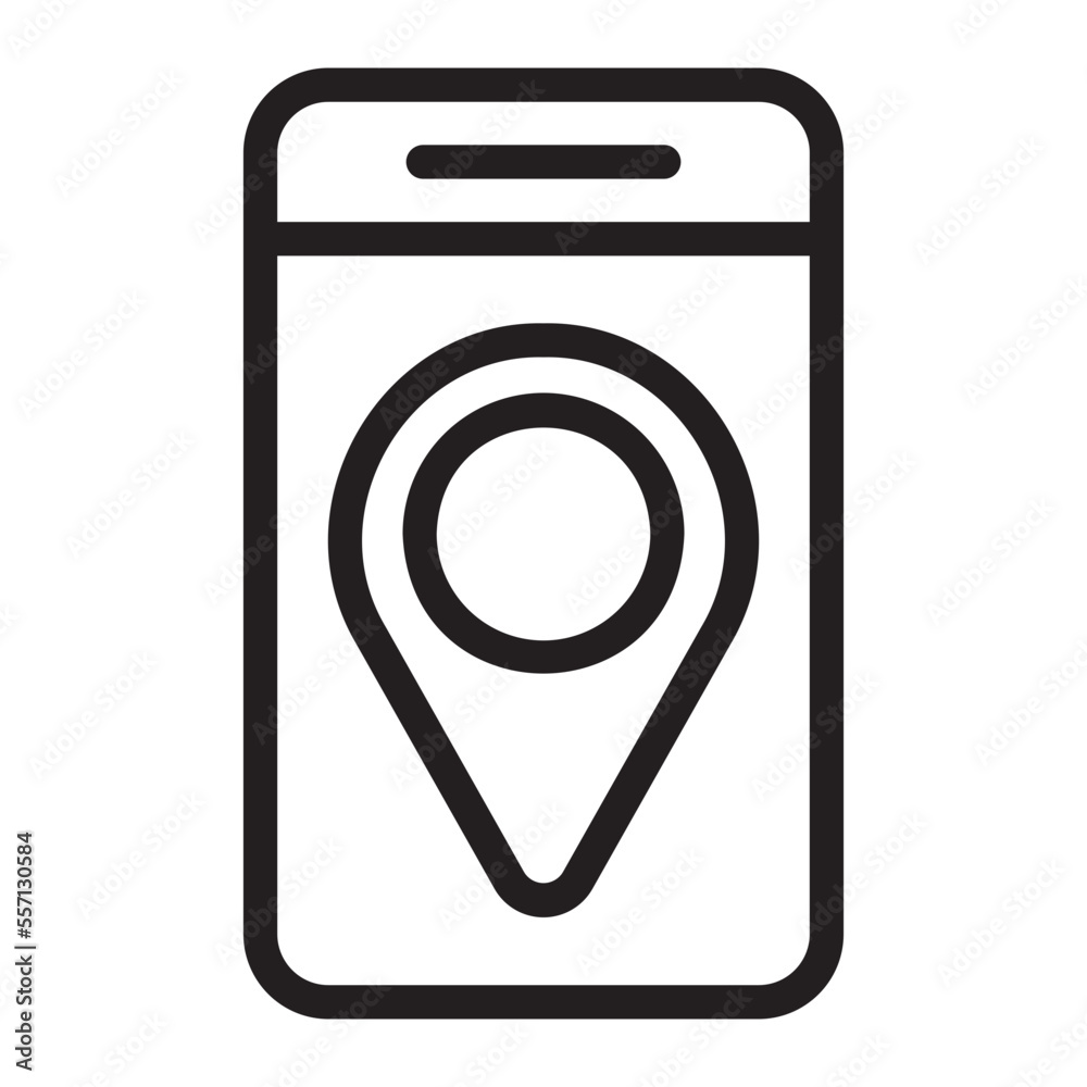 gps line icon gps line icon