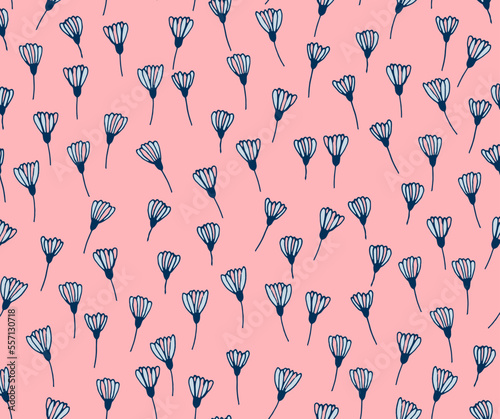 Flowers summer floral seamless pattern for dress fabric print.