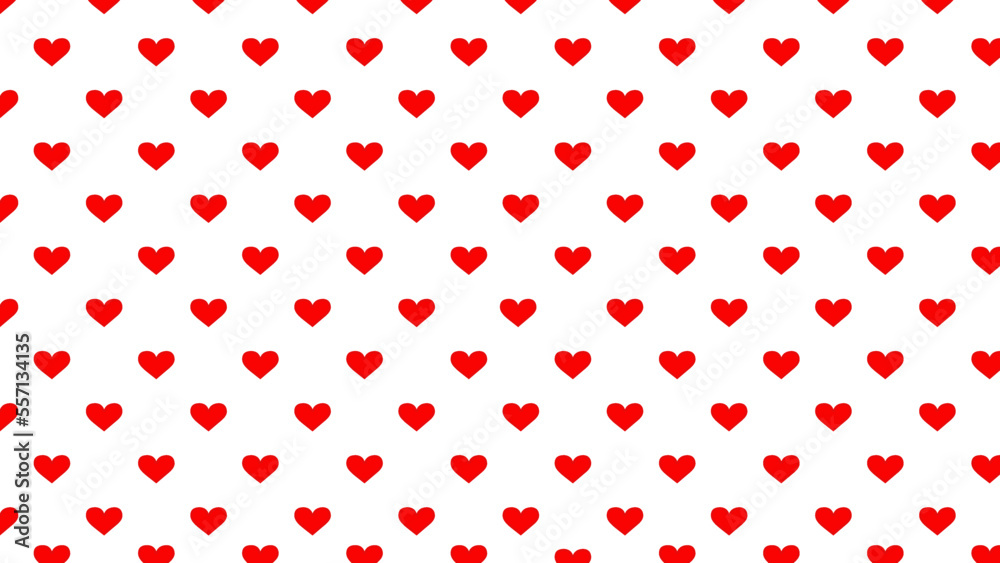 white background with red hearts