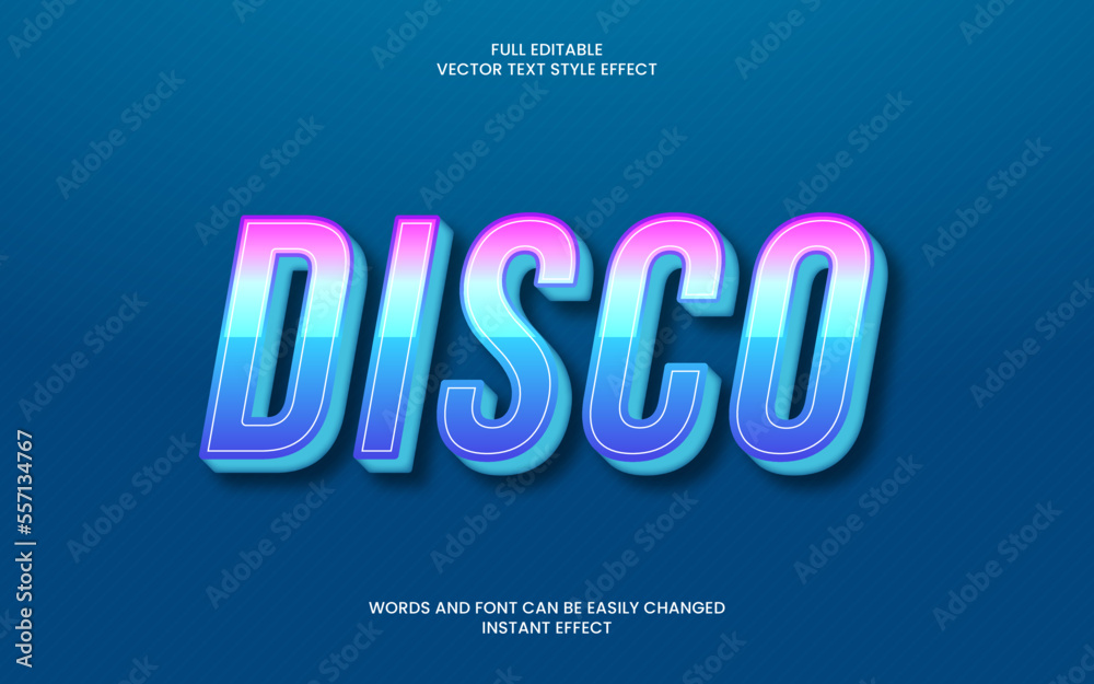 Fototapeta premium Disco Text Effect