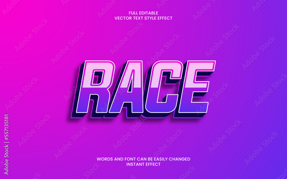 Race Text Effect Race Text Effect