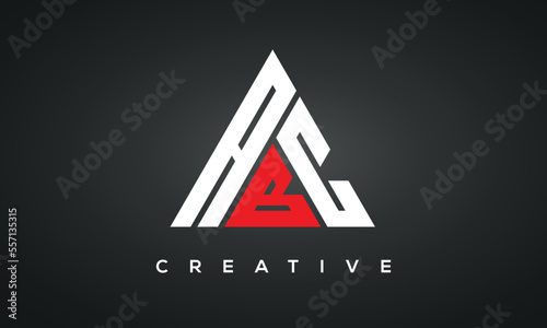 Triangle letters ABC monogram logo 