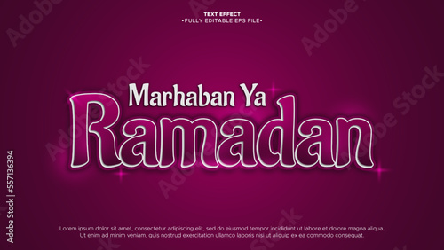 Happy Ramadan 3d Editable Text Effect