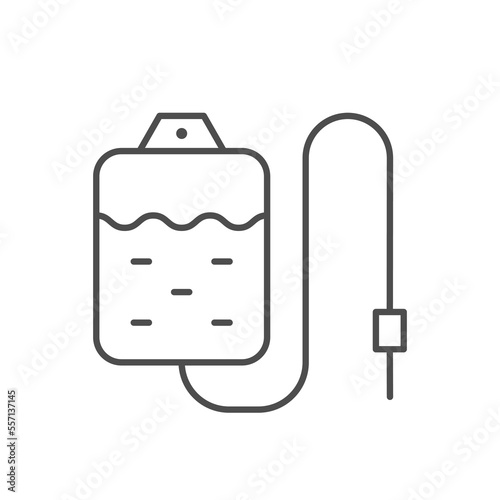 Medical drip line outline icon