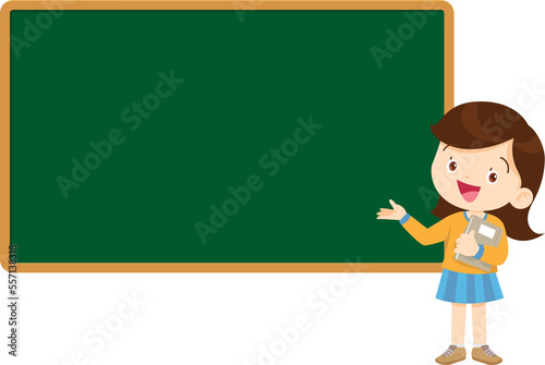happy student study with teacher ,education and class learning concept