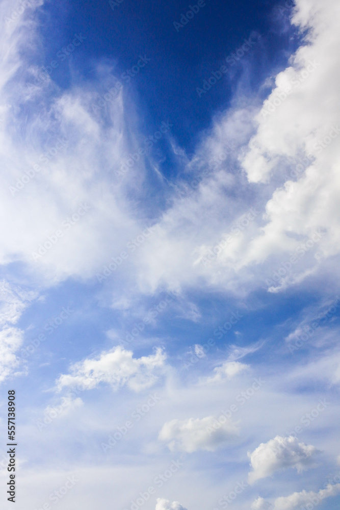 clear and beautiful blue sky with a collection of aesthetic clouds