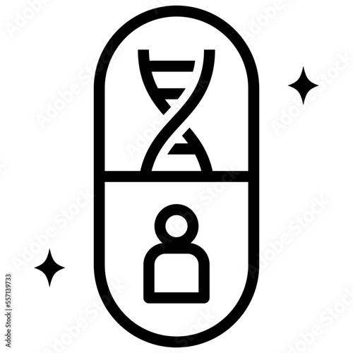 personalized medicine outline style icon