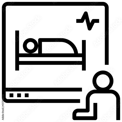 telemedicine outline style icon