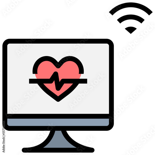 medical device filled outline style icon