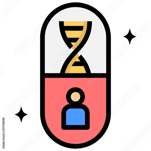personalized medicine filled outline style icon