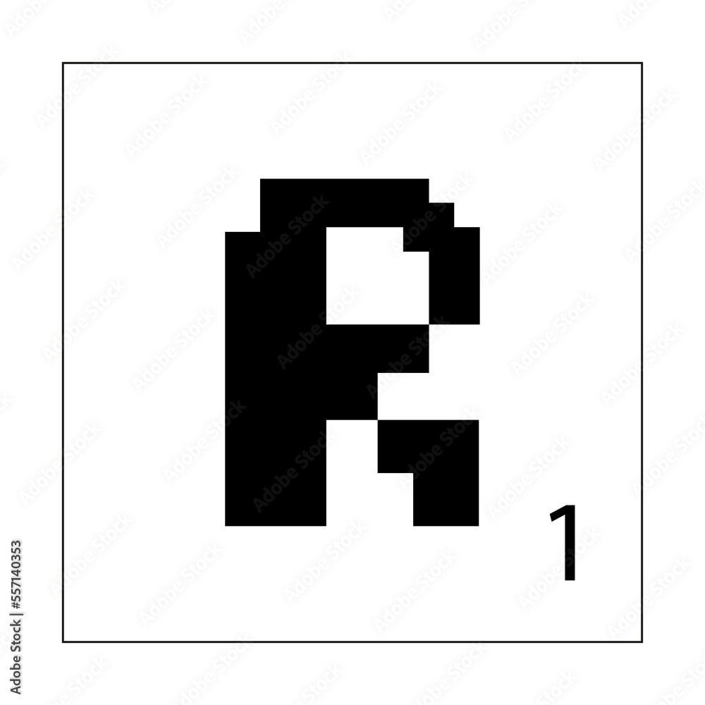 Pixel Alphabet R Pixel Alphabet R