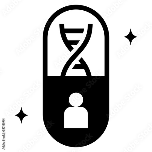 personalized medicine glyph style icon