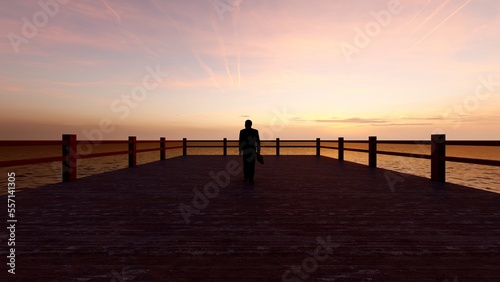 Fototapeta Naklejka Na Ścianę i Meble -  person standing with beautiful ocean view