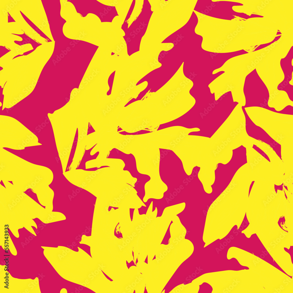 Floral Brush strokes Seamless Pattern Design