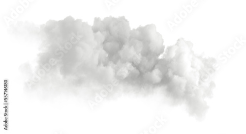 White soft downy clouds fluffy isolated on transparent backgrounds 3d rendering