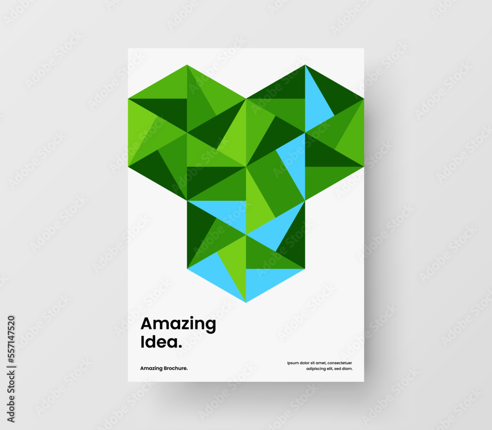 Fototapeta premium Clean geometric pattern catalog cover concept. Trendy booklet design vector illustration.