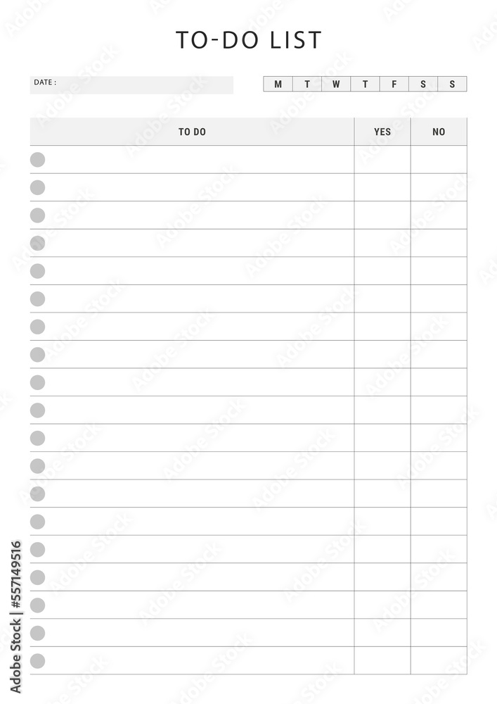 Business Planner Templates To-Do list