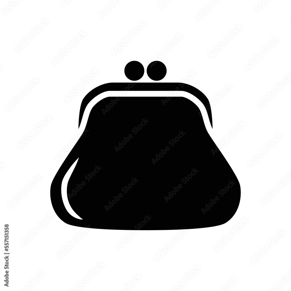 Obraz premium Woman wallet icon vector design template