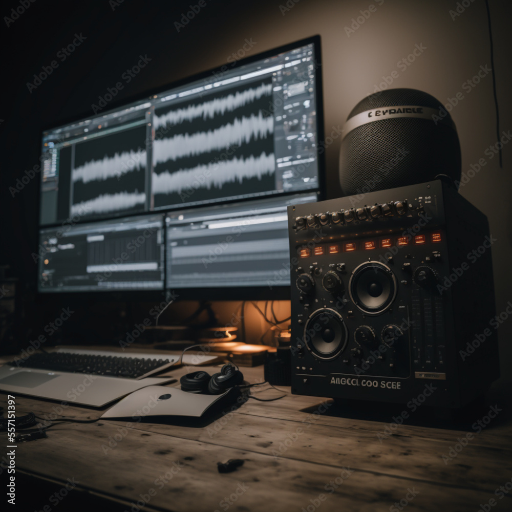 Fototapeta premium music studio