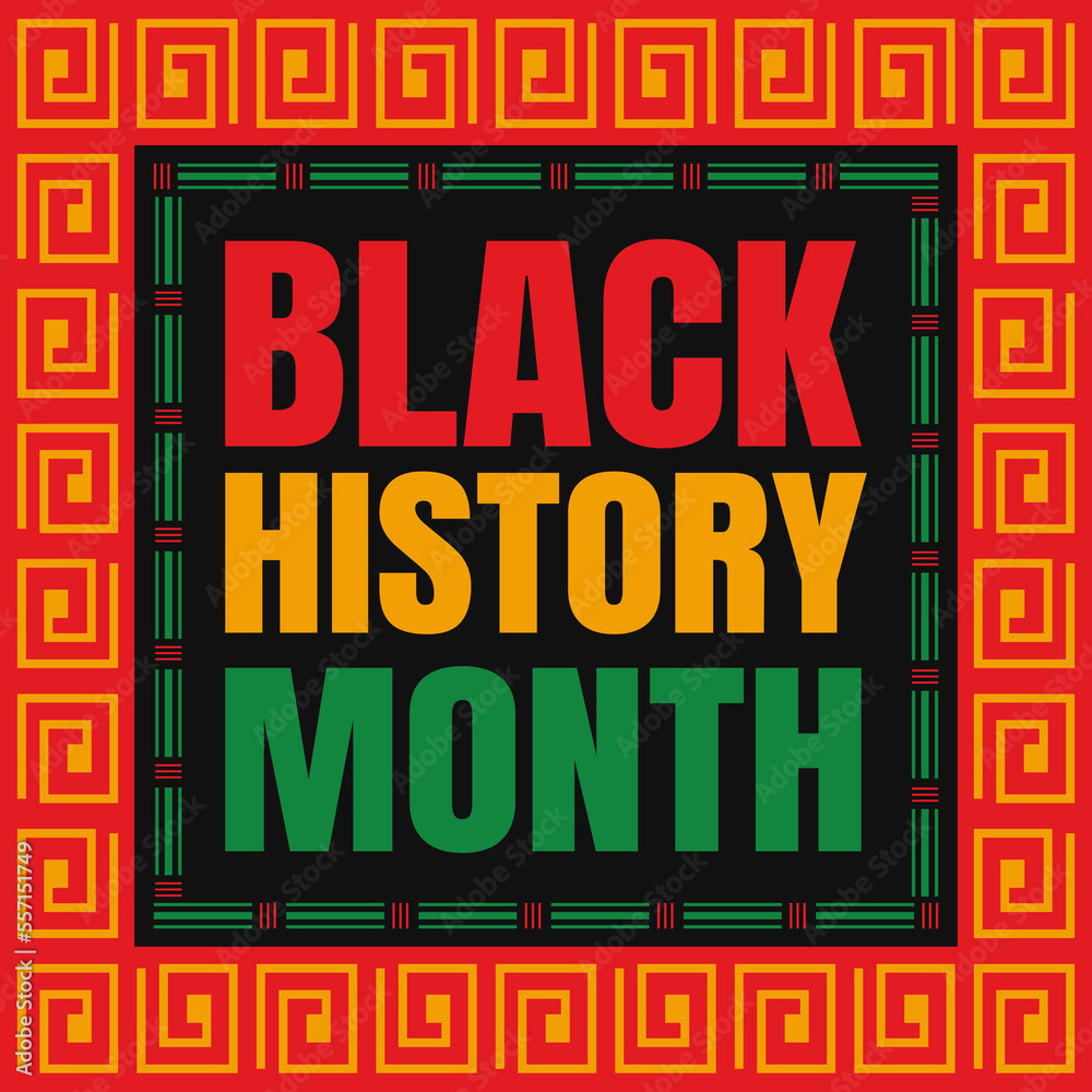 Fototapeta premium Black History Month celebration post design