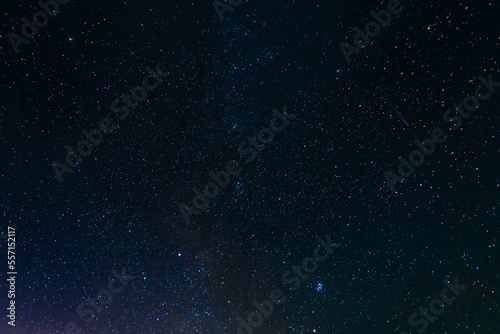 beautiful starry night sky with stars, milky way, galaxies and constellations