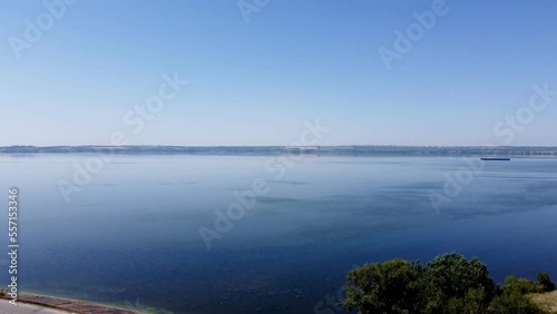 Wallpaper Mural Drone footage of the river and islands on the river. Flight over the river, an island in the river and a beach on the river bank Torontodigital.ca