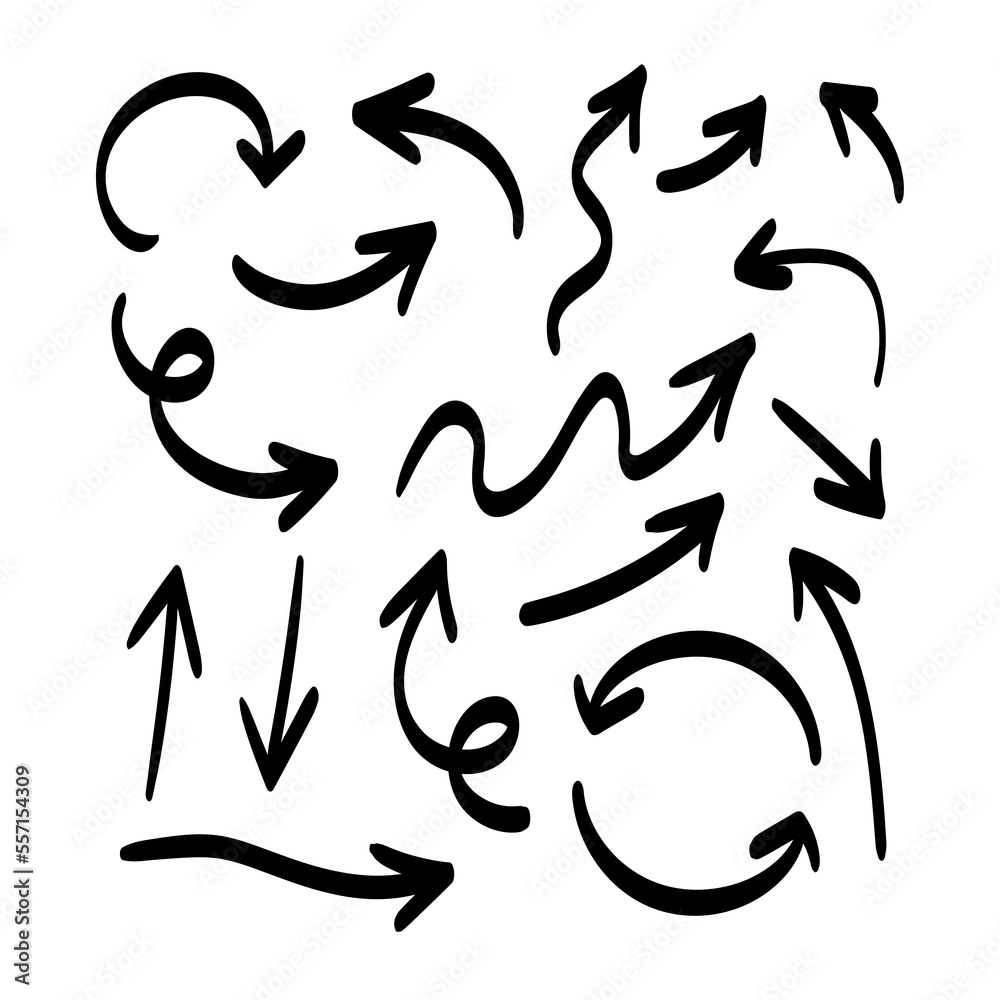 Sketch arrows. Vector doodle elements Sketch arrows. Vector doodle elements
