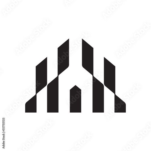 Cathedral building logo design vector. Modern architecture logo design.