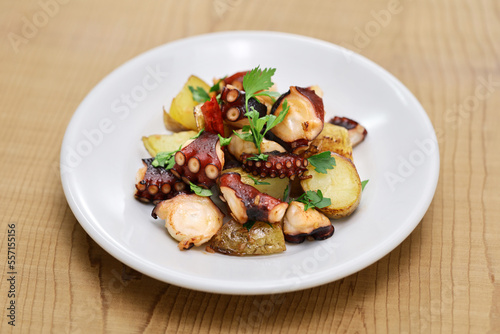 Spanish grilled octopus with potatoes