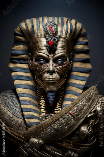 Egyptian Mummy in Golden musk photo