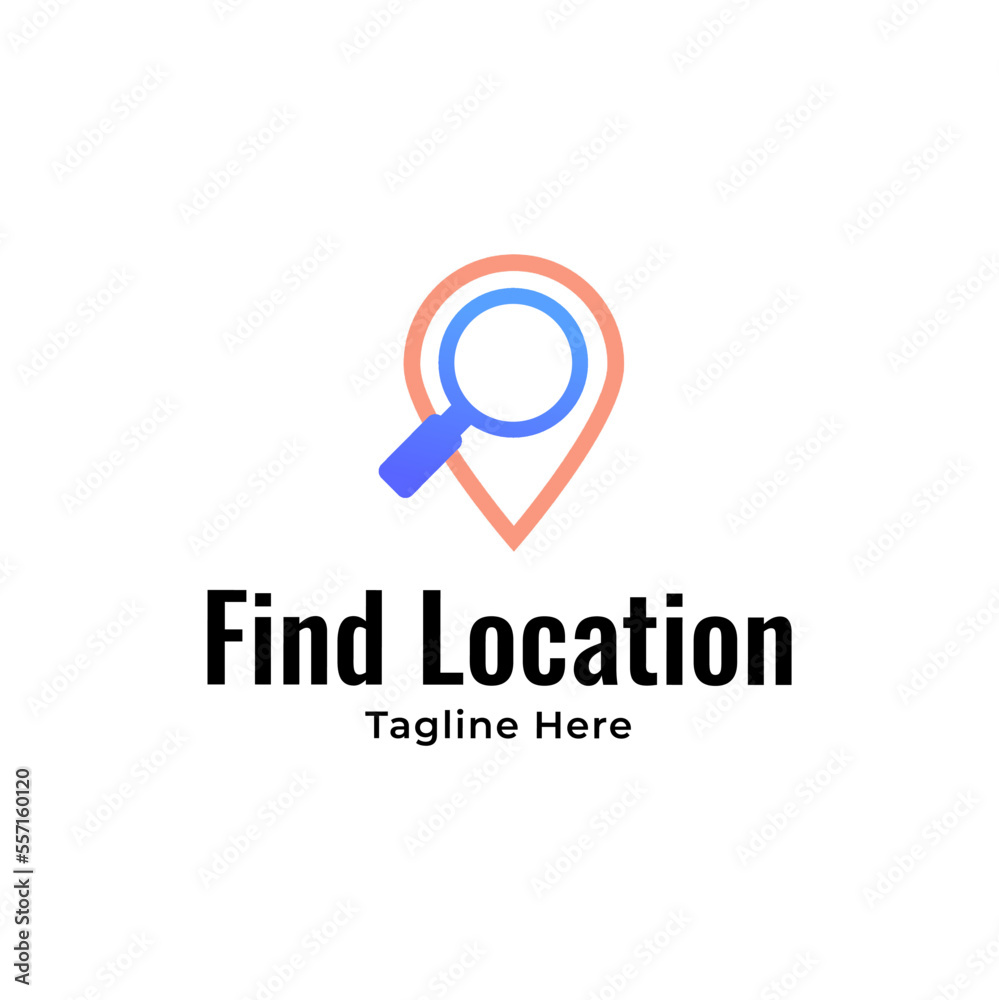 modern color Search map pin location logo design vector template modern color Search map pin location logo design vector template