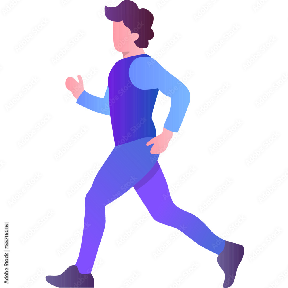 Runner icon sport man exercise vector isolated