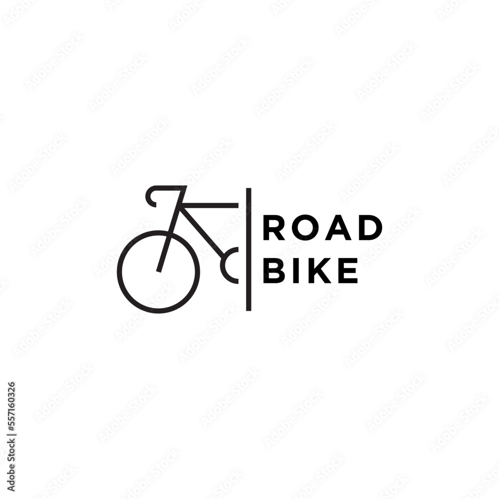 Bicycle shop logo design vector image, line style logo Bicycle shop logo design vector image, line style logo