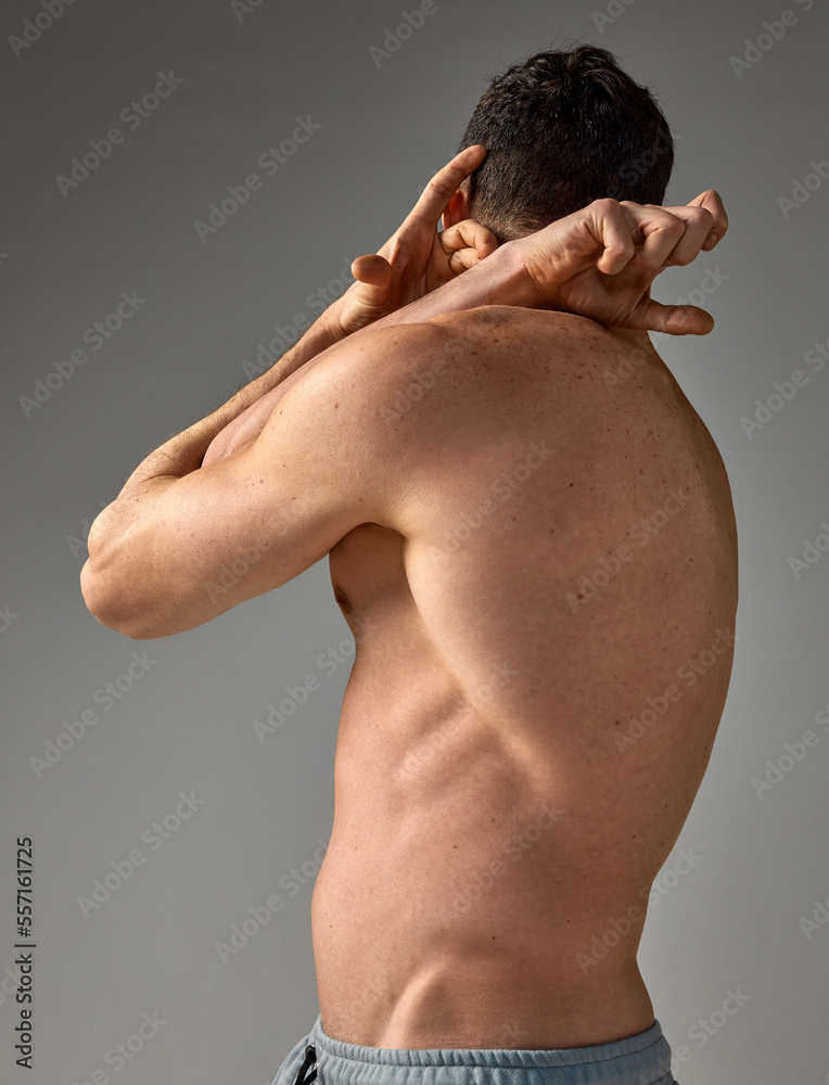 muscular backs side view