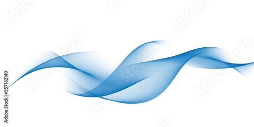 Blue color abstract wave design element