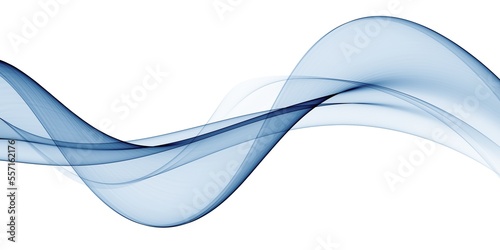 Blue color abstract wave design element