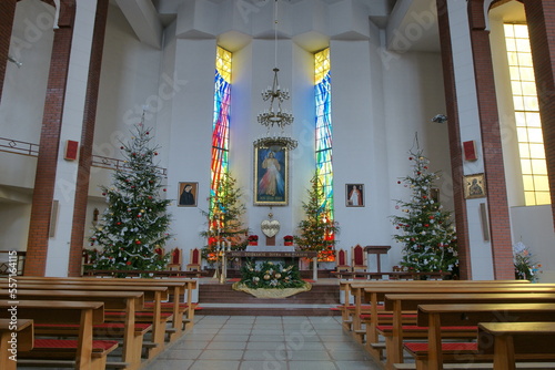 Boże Narodzenie. Kościół Miłosierdzia Bożego. Olsztyn - Nagórki. Polska - Mazury - Warmia.